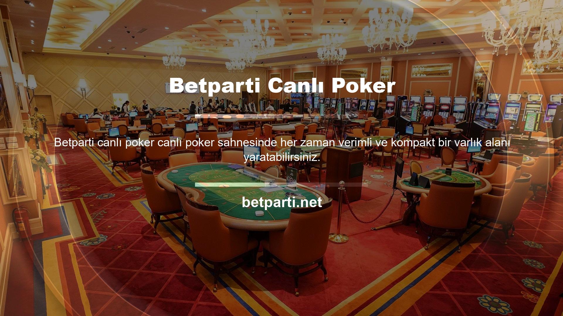 Bir Betparti üyesi olarak, güçlü bir kazanma planı geliştirmenize ve poker oyununa odaklanmanıza olanak tanıyan birçok sisteme erişiminiz vardır